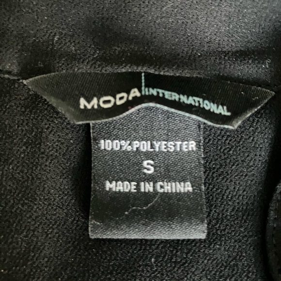 Moda International Black Sheer Button Top - Picture 3 of 7